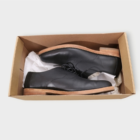 Nisolo Everyday Oxford Dress Shoes Black Leather Lace Up Sz 10 Men's With Box - Picture 2 of 8